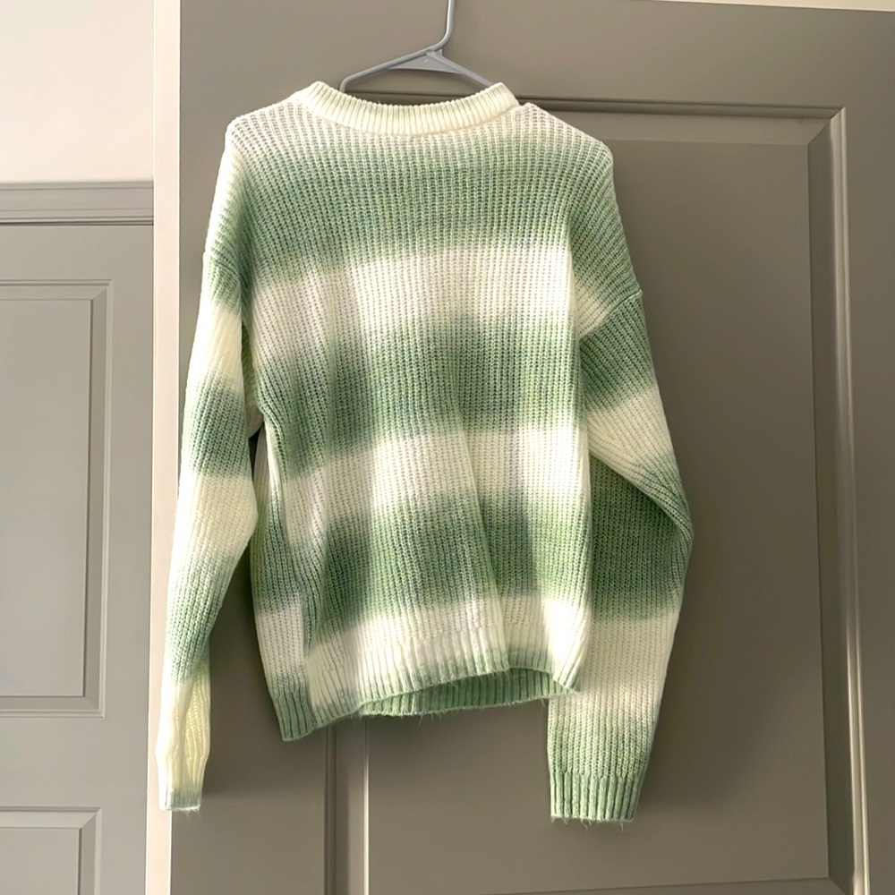 Nasty Gal green and white sweater
